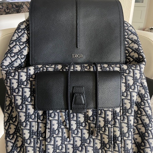 Dior Motion Backpack In Oblique Jacquard And Grained Calfskin Leather - Picture 1 of 8